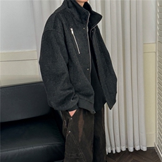 现货立领羊毛呢夹克外套秋冬加厚呢大衣A351-AJ2602-P125，男装夹克，电商A351