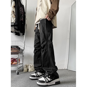 美式冲锋裤登山裤拉链直筒工装裤户外防水715-6-BK809P65（控78）图片