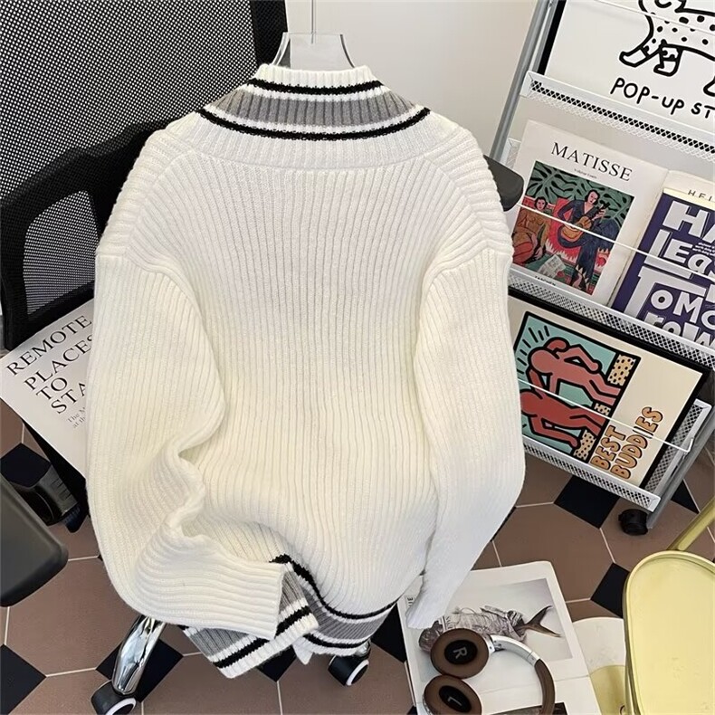 学院风开衫毛衣男秋冬季复古针织衫M5691P53,男装针织衫/毛衣,星座1116-2