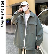 现货！2025春装新款呢料外套港风潮牌短款夹克JK201P118控138，男装夹克，星座517A-1