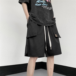 2026夏装立体大口袋工装宽松短裤休闲五分裤 K6609/特P35 黑色6图片