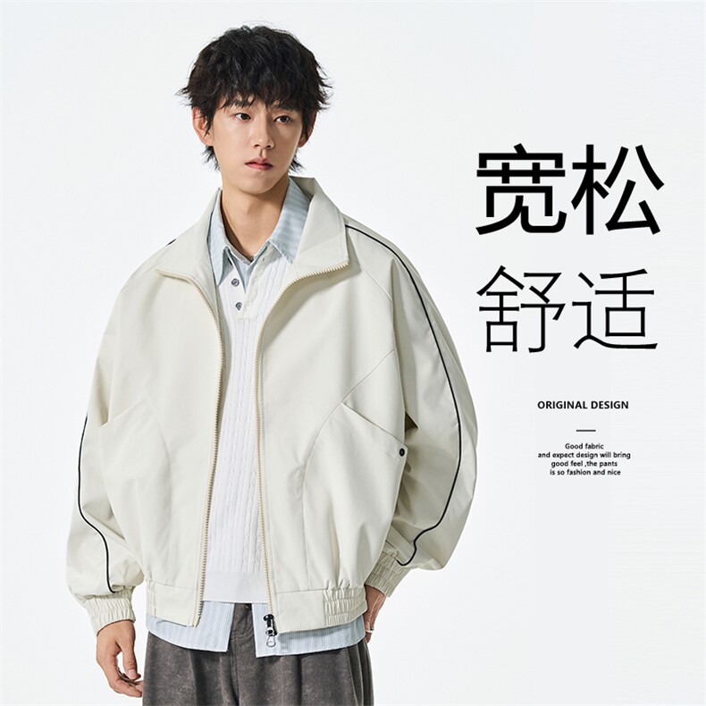 美式复古翻领夹克男款春季新款潮流宽松休闲百搭外套JS5603-P75,男装夹克,星座610（原A335）