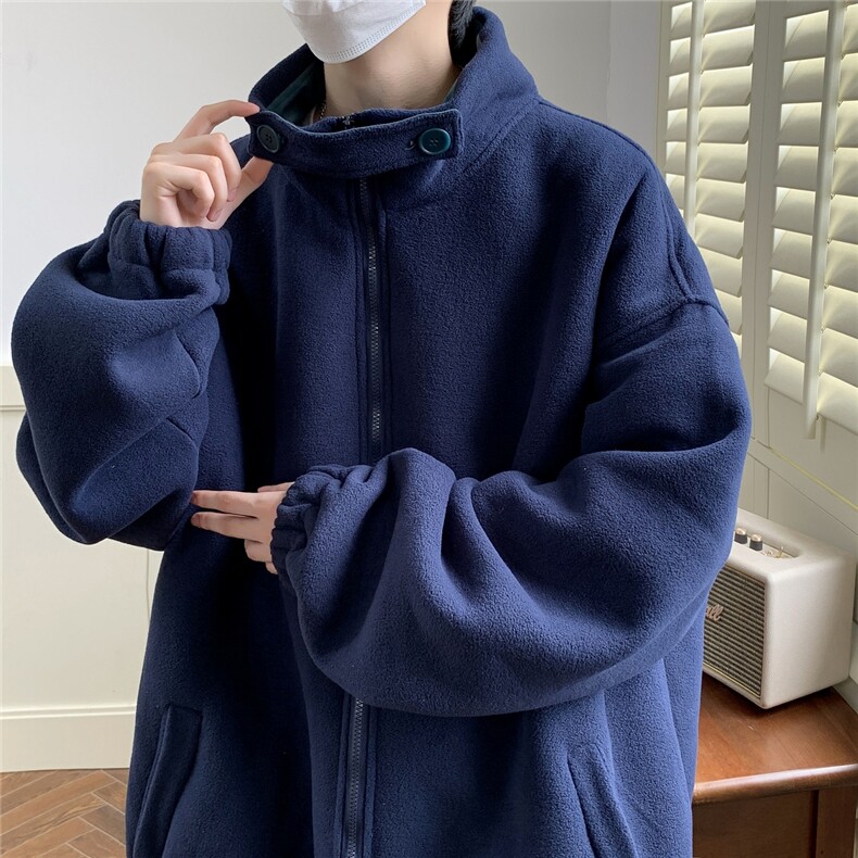 春秋重磅摇粒绒外套加厚夹克日系上衣小众款1016-1JK63P85K115,男装夹克,星座1016-1（原电商B408-1）