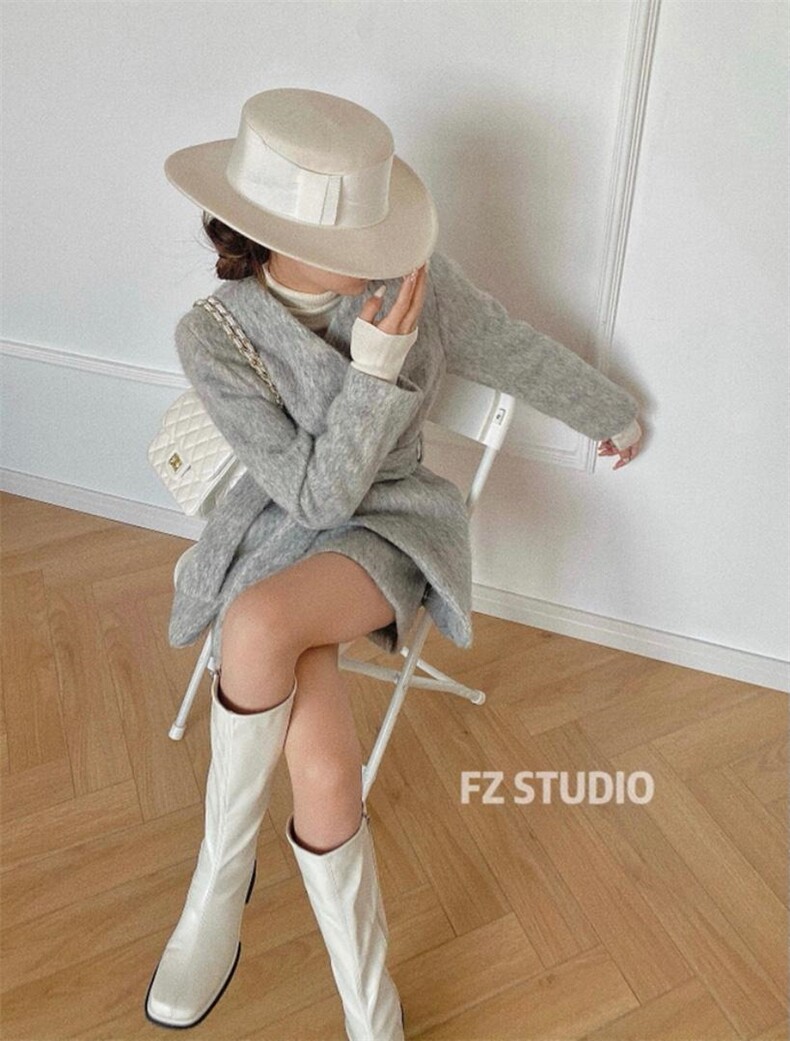 【现货】毛呢套装，女装职业装，F/TU