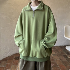 360克重磅冲锋衣内胆半拉链翻领POLO衫高领卫衣男WY77077P65控88，男装卫衣，星座227-7