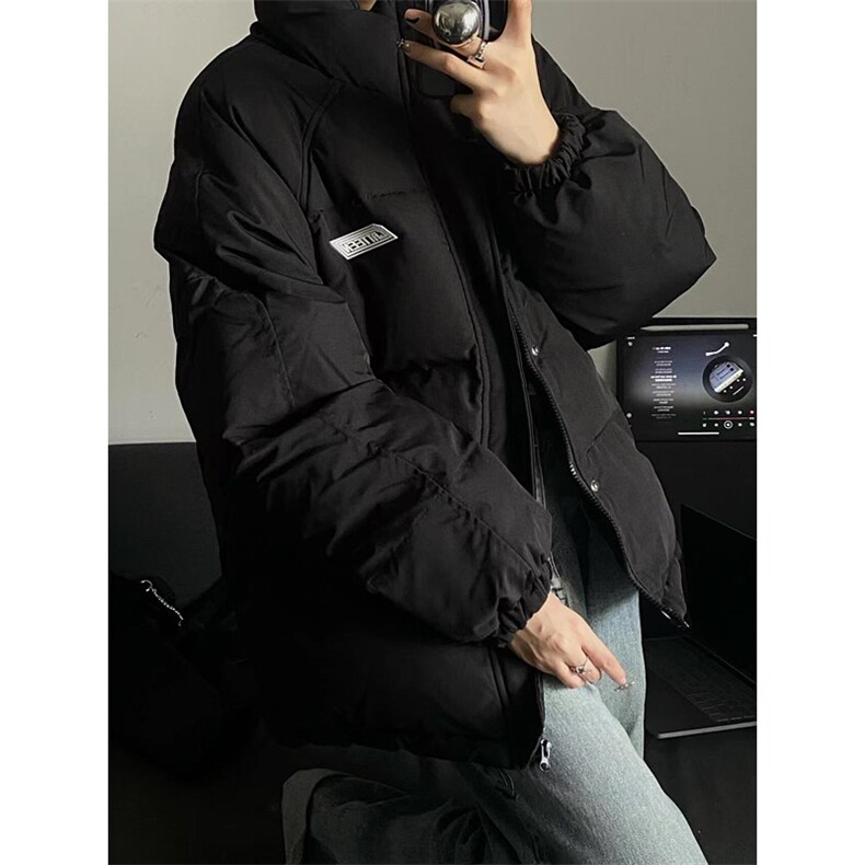 百搭羽绒棉衣女冬季新款简约黑色棉服小个子宽松棉袄外套M6066,男装棉衣,星座1116A（原606A-3）