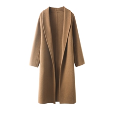 【佳伦专属】小个子定制简约气质浴袍款长款过膝双面呢大衣，女装双面呢大衣，荣图大衣