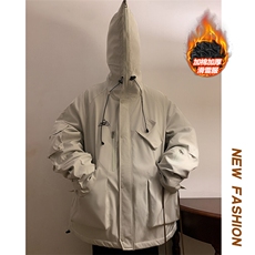 24冬大码防风防水多口袋双板滑雪服男加棉加厚保暖外套M78-P155，男装棉衣，电商A001-1