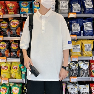 PL57062-P35 翻领短袖polo衫男大码胖子半袖t恤男有领保罗衫图片