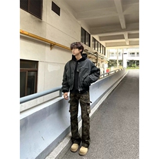 【网图】B221美式ins高街暗黑微喇迷彩牛仔裤LK25462-特P45控78，男装牛仔裤，电商B221