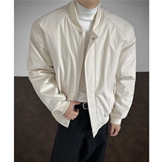 美式解构拼接立领棒球服棉服男款冬季夹棉加厚保暖飞行员夹克棉衣，男装棉衣，星座610B-1