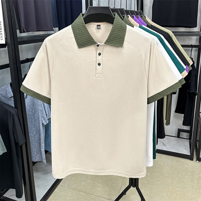 主推夏季男士短袖POLO衫冰丝感保罗翻领T恤亲肤休闲时尚男装,男装T恤,钱塘6003（原4033）