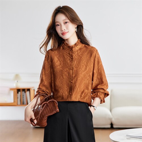 2026春装新款休闲时尚小衫，女装衬衫，鑫鑫格
