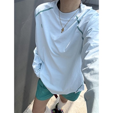 美式高街解构工艺速干长袖T恤男女款防晒罩衫户外运动潮牌骑行服，男装防晒衣，电商A486