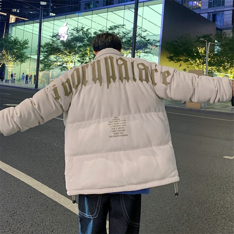 麂皮绒棉衣男潮流上衣港风加厚保暖宽松立领外套M0779-P100,男装棉衣,星座308B-1
