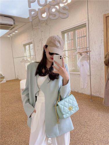 【春装新款】自制单色围脖西装，女装西装，F/TU