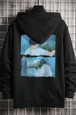 KS21210-P38加绒款-P43连帽开衫卫衣男运动外套大码班服网格，男装卫衣，电商A040A