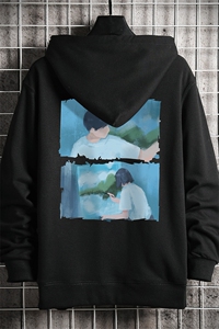 KS21210-P38 加绒款-P43 连帽开衫卫衣男运动外套大码班服 网格图片
