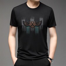 夏季圆领透气短袖t恤男休闲半袖韩版男装薄款冰爽凉感百搭体恤P45，男装T恤，钱塘6003A(原)4033A