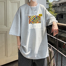 华夫格t恤男短袖男大码五分袖酒店风HT73370-P22，男装T恤，电商A040