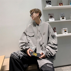 A843-P62美式复古宽松休闲设计感夹克秋季痞帅潮流棒球服外套男，男装夹克，星座512-6