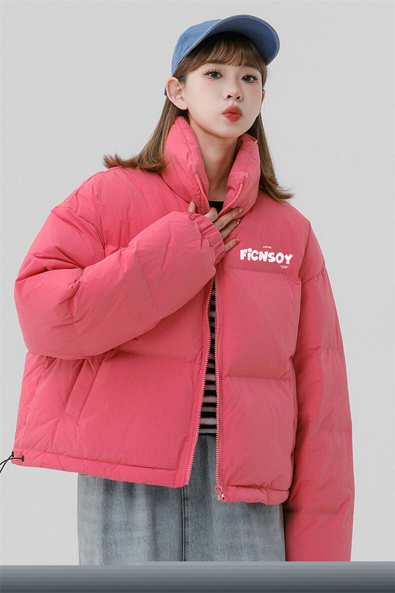 中性风新款冬季时尚百搭宽松字母印花棉服外套MY502P85控118,男装棉衣,A247A
