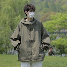 春秋潮牌ins连帽百搭夹克美式户外冲锋衣外套防晒衣男W7798-P55，男装夹克，星座512-3
