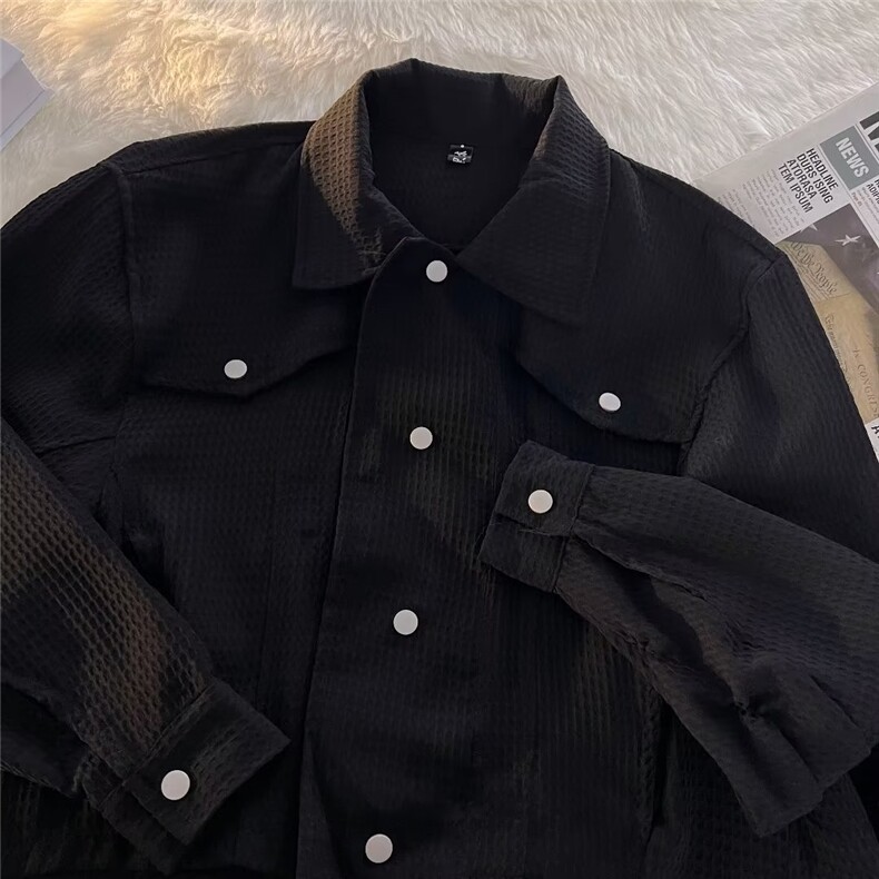 纯色夹克男单排扣短简约新款秋冬潮流青春流行翻领MJK01P50,男装夹克,星座1116-2