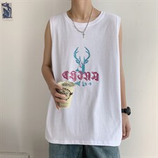 ！2023夏季新款男士百搭无袖T恤针织背心学生坎肩体恤X03P20，男装背心/马甲，电商B220