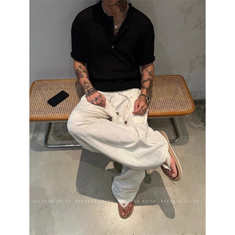 【量大价优】天丝亚麻休闲裤ootd穿搭K08001P55,男装休闲裤,星座1004（原星座815-3）
