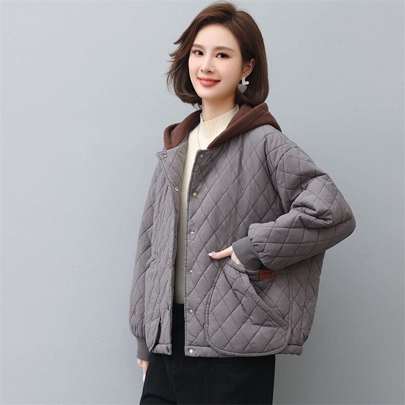 时尚百搭宽松显瘦连帽保暖棉服女冬装新款外套,女装棉衣/棉服,悦见她