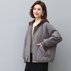 时尚百搭宽松显瘦连帽保暖棉服女冬装新款外套，女装棉衣/棉服，悦见她