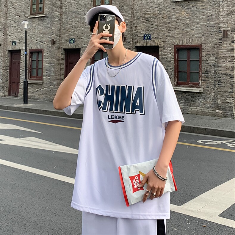 休闲运动套装男夏季篮球班服潮流潮牌搭配帅气短裤短袖薄TZ44-p36,男装休闲套装,星座1008