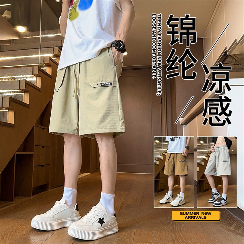 宽松运动短裤男夏季潮牌青少年跑步篮球休闲五分中裤潮流2025新款图片