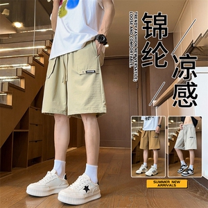 宽松运动短裤男夏季潮牌青少年跑步篮球休闲五分中裤潮流2025新款图片