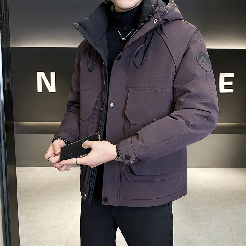 店主风新标50白鸭绒冬季新款男士连帽休闲羽绒外套男Y203-P188,女装短外套,星座310B-3