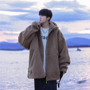 2025冬季 休闲简约男士拉链羊羔毛外套棉服M2063/P105控149-100涤图片