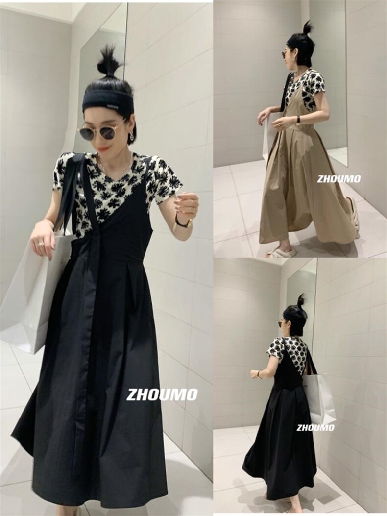 韩版小菊花连衣裙两件套，女装连衣裙，周末