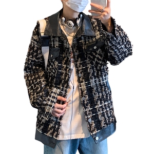 ！抖音直播小香风拼接夹克衫外套CP27-P100图片