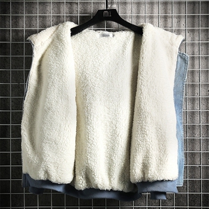 牛仔外套男大码加厚加绒衣男羊羔毛服男 NM53248-P140  网格图片
