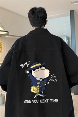 牛仔夹克男大码牛仔外套男茄克NJ77240-P60加绒款-P75，男装夹克，电商A040