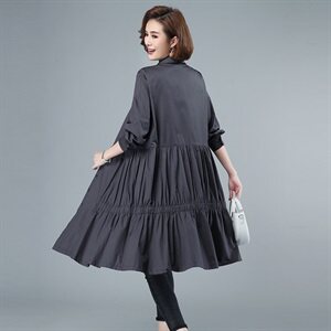 韩国东大门中长款风衣女283款风衣外套图片