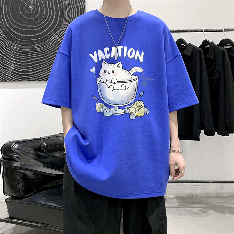 230g重磅纯棉短袖t恤男大码半袖半截袖DX17408-P20,男装T恤,电商A040