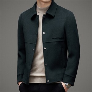 冬季新款羊毛夹克短款男装商务休闲翻领厚冬装外套MSNAY6135-P355,男装毛呢大衣,电商B212（原钱塘6029）