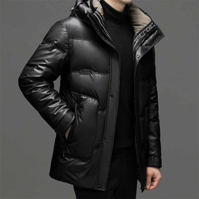 羽绒服男装冬季加厚保暖中年爸爸装上衣年男士商务休闲连帽外套,男装羽绒服,电商B212（原钱塘6029）
