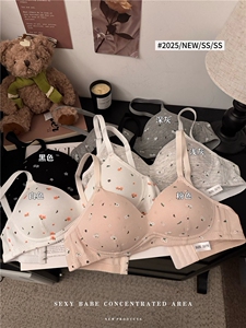 小胸内衣女薄款聚拢无钢圈甜美少女不空杯无痕文胸图片