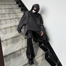 美式潮牌复古牛仔夹克连帽高街vibe宽松套头外套上衣男J8605-P65，男装夹克，星座1008