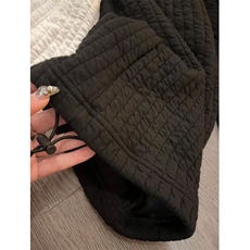 休闲裤秋季款竖条绗缝夹棉直筒休闲抽绳松紧腰阔腿棉裤K6736-P46，男装棉裤，星座412-3