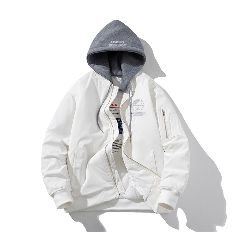 现货三色秋冬季潮牌夹克棉衣棒球服欧美街头飞行员外套情侣装,男装棉衣,电商A105