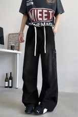 美式复古夏季新款2025褶皱水洗牛仔裤男休闲裤子-A2033TP55控88，男装休闲裤，电商B241